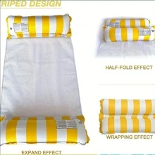 多功能便攜式泳池漂浮吊床躺椅,水上活動充氣浮床【附氣壓幫浦】 - 玫紅色 - 查看 7