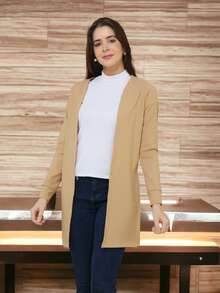 Women Cardigans - สีกากี - ดู 5