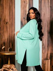 Women Cardigans - أزرق فاتح اللون - مشاهدة 3