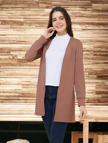 Women Cardigans - สีช็อคโกแลต - ดู 2