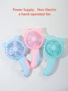 Ventiladores de estilo de dibujos animados, manuales, no eléctricos, con detalle de oreja de 3 piezas - Multicolor - Ver 1