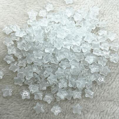 30 件/套 简约玻璃纯色星形 DIY 串珠 男女款 可制作手链项链