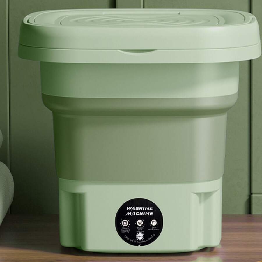 Máy giặt nhỏ Di động, Máy giặt mini và Máy sấy Máy giặt có thể gập lại cho đồ lót, quần áo trẻ em hoặc các vật dụng nhỏ, Máy giặt di động cho căn hộ, cắm trại, du lịch - màu xanh lá - Xem 1