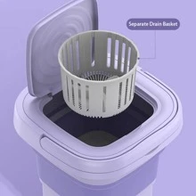 Máy giặt nhỏ Di động, Máy giặt mini và Máy sấy Máy giặt có thể gập lại cho đồ lót, quần áo trẻ em hoặc các vật dụng nhỏ, Máy giặt di động cho căn hộ, cắm trại, du lịch - màu xanh lá - Xem 6