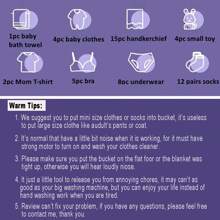 Máy giặt nhỏ Di động, Máy giặt mini và Máy sấy Máy giặt có thể gập lại cho đồ lót, quần áo trẻ em hoặc các vật dụng nhỏ, Máy giặt di động cho căn hộ, cắm trại, du lịch - màu xanh lá - Xem 2