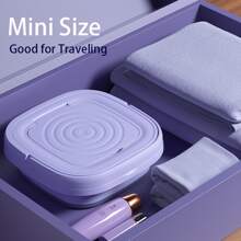 Máy giặt nhỏ Di động, Máy giặt mini và Máy sấy Máy giặt có thể gập lại cho đồ lót, quần áo trẻ em hoặc các vật dụng nhỏ, Máy giặt di động cho căn hộ, cắm trại, du lịch - màu xanh lá - Xem 7