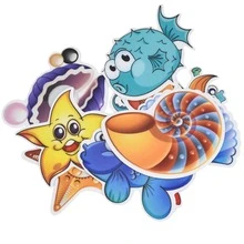 10 piezas bañera Pegatinas , antideslizante de baño Pegatinas , de baño Pegatinas fuerte Adhesivo perfecto para Niños Bebé ( mar animales ) - Multicolor - Ver 2