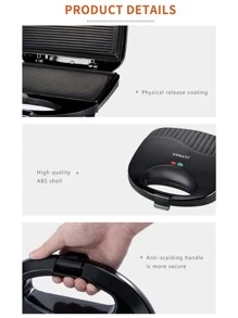 1pc Sokany Plug-in Type 750w Multi-functional Electric Grill Sk-116, With 750w High Power, Double-sided Heating, Quick Heating, Lock In Original Flavor, Detachable Design, Easy To Clean, Smart Temperature Control, Fine Texture, Healthy Diet, Non-stick Pan Design, Coating, Anti-scald Handle, Easy To Operate, Home-use And Portable