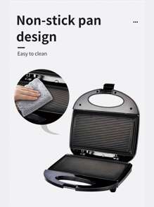 1pc Sokany Plug-in Type 750w Multi-functional Electric Grill Sk-116, With 750w High Power, Double-sided Heating, Quick Heating, Lock In Original Flavor, Detachable Design, Easy To Clean, Smart Temperature Control, Fine Texture, Healthy Diet, Non-stick Pan Design, Coating, Anti-scald Handle, Easy To Operate, Home-use And Portable