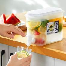 Plastic Water Dispenser With Tap Faucet, White - White - View 1