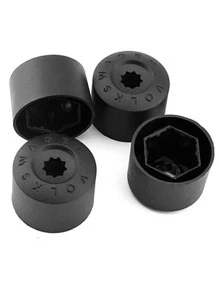 20入組車輪轂蓋螺帽套 17mm汽車輪胎螺絲外部保護配件，適用於大眾高爾夫MK4 - 黑色 - 查看 4