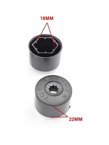 20入組車輪轂蓋螺帽套 17mm汽車輪胎螺絲外部保護配件，適用於大眾高爾夫MK4 - 黑色 - 查看 5