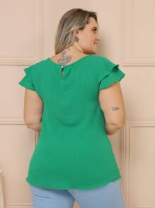 Plus Size Women Tops - 綠色 - 查看 5