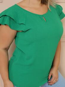 Plus Size Women Tops - 綠色 - 查看 6