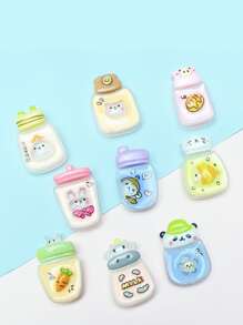 10入組/套可愛合成樹脂隨機色動物裝飾雙面膠帶DIY首飾配件適合女士男士日常裝飾 - 彩色 - 查看 6