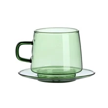 Tách cà phê & Đĩa Bộ Nhiều màu Chống nóng Ly Tách cà phê & Đĩa Bộ có thể sử dụng Đối với Lò ga , Lò vi ba Người Mỹ Sang trọng Cốc cà phê - màu xanh lá - Xem 5
