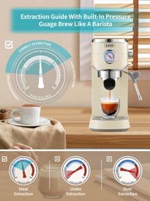 Gevi 20 Bar Compact Professional Espresso Coffee Machine with Milk Frother/Steam Wand for Espresso, Latte and Cappuccino, Stainless Steel, 35 Oz Removable Water Tank