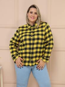 Plus Size Blouses - 黃色 - 查看 1