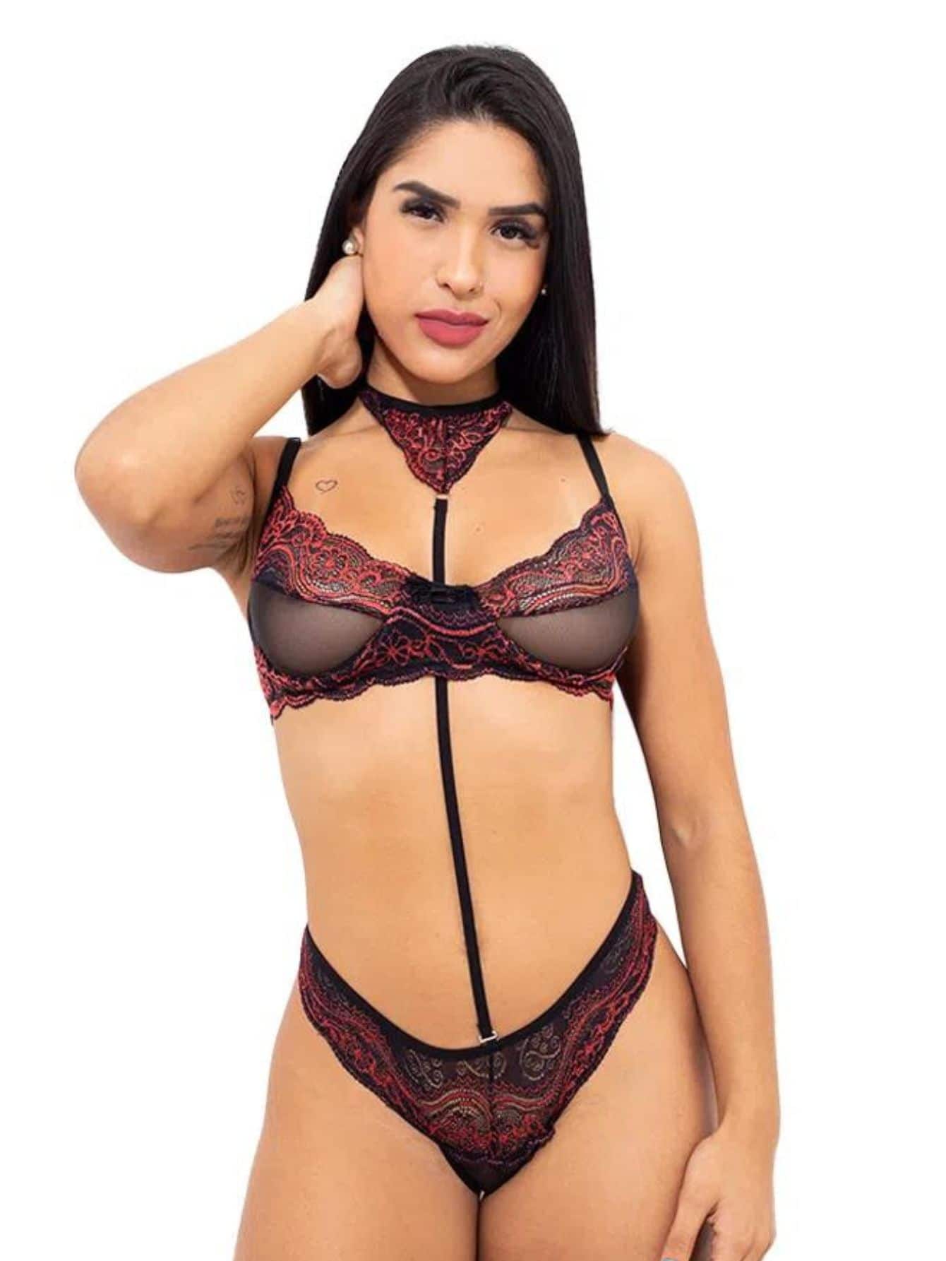 Women Bra & Panty Sets - 黑色 - 查看 1