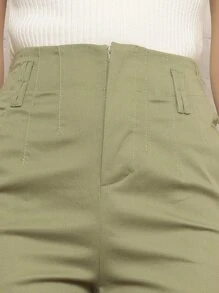 Women Pants - 綠色 - 查看 3