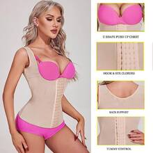 Đai tập luyện giảm béo định hình cơ thể cho nữ, Quần định hình Underbust có độ nén cao, Máy tập cơ bụng bằng thép, Máy đốt mỡ bụng, S-4XL - Màu be - Xem 2