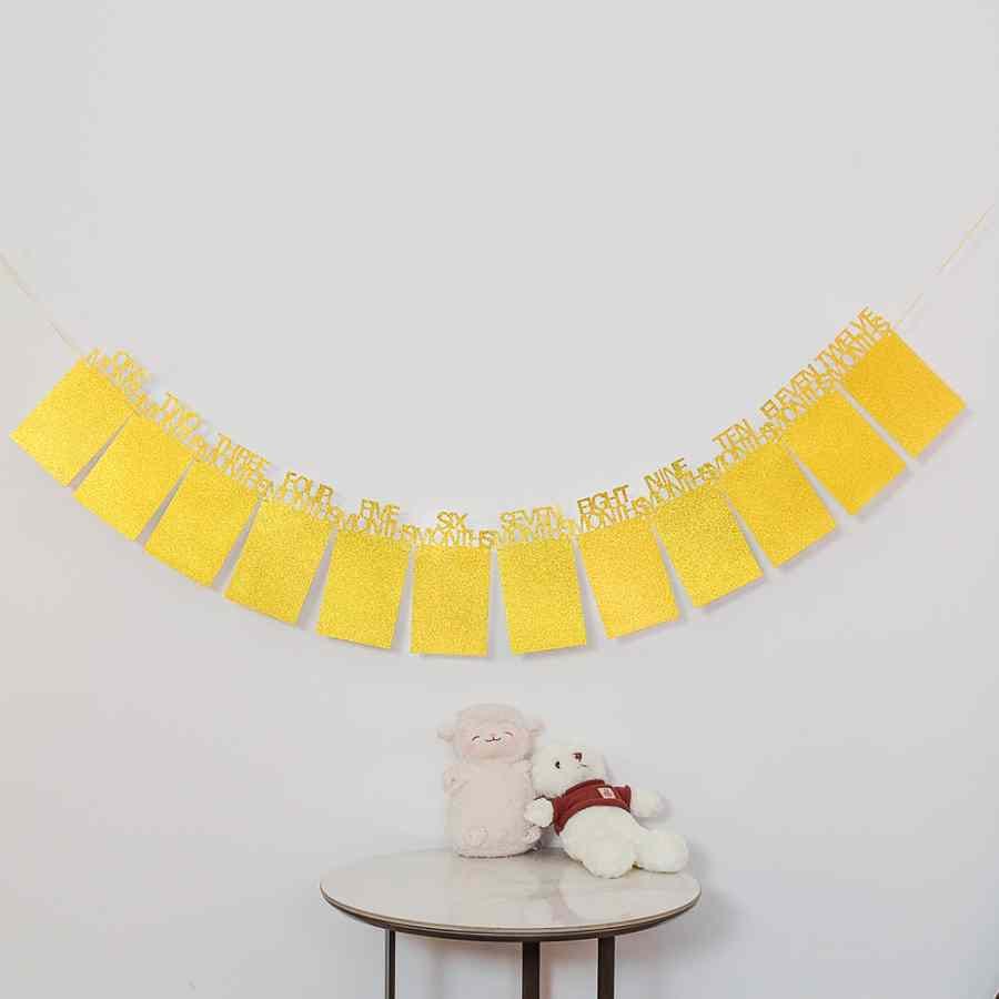 黃色的和金色洋蔥紙相框橫幅 - 黃色 - 查看 1