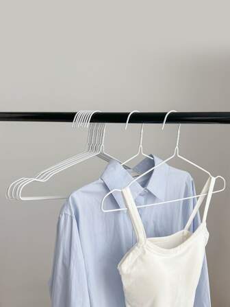 10pcs Adult Sized Non-slip Clothes Hanger With Thickened Frame For Drying And Storage, Suitable For Dormitory And Home Use