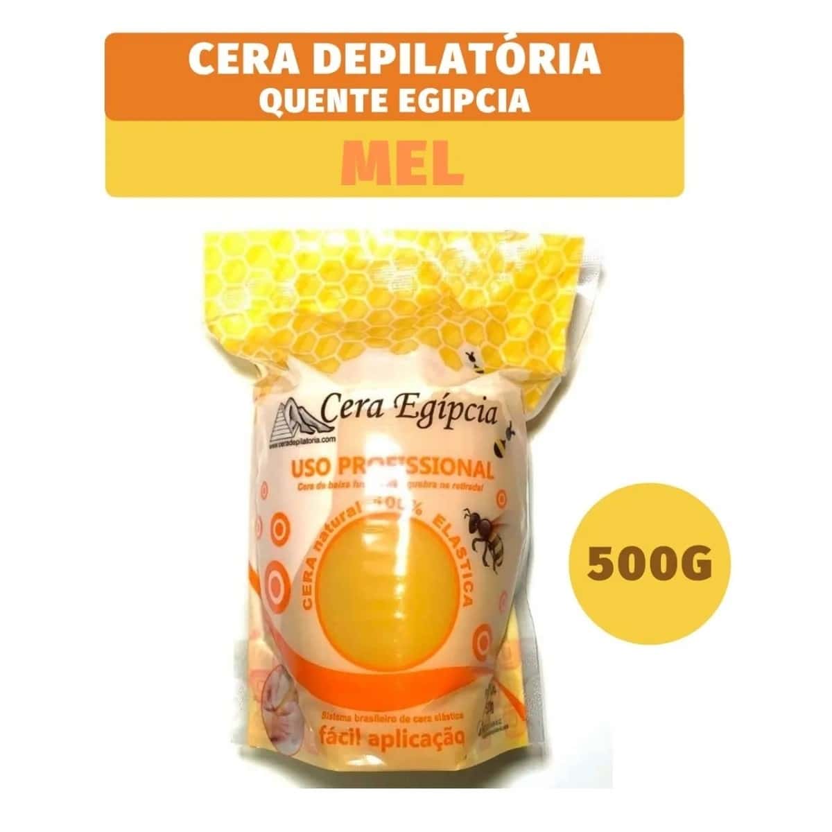 Cera Quente Depilatória Egipcia Elástica Anestésica 500g Método Espanhol