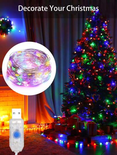 1入組 LED 彩色燈串適合生日派對、聖誕樹花園草坪樓梯家居裝飾等