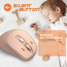 2.4G Wireless Mouse Bluetooth Mice, Dual Mode Office Mice with Battery Indicator, Type-C Rechargeable Gaming Mouse, 5 Adjustable DPI, PixArt 3212, 65g Ultralight Mouse for Windows/Android/Mac - 奶茶色 - 查看 5
