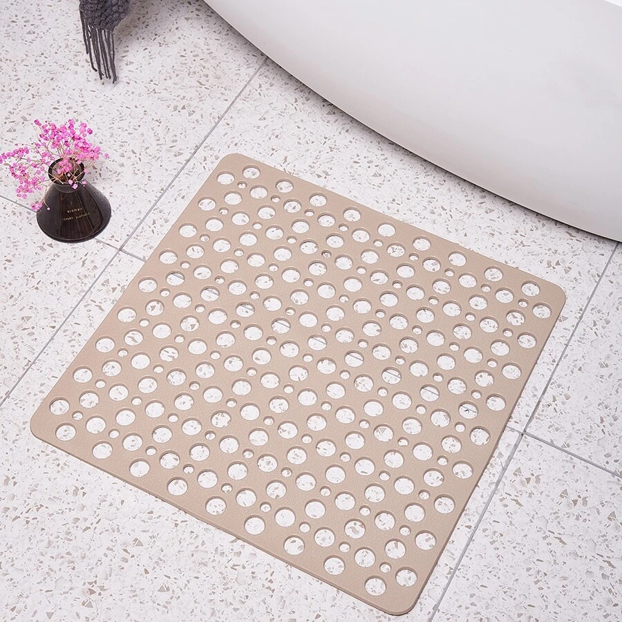 Bath Mat Non Slip Bathtub & Shower Mat Square 20.9X20.9 Inch Bathroom Mats for Tub Nonslip Anti ...