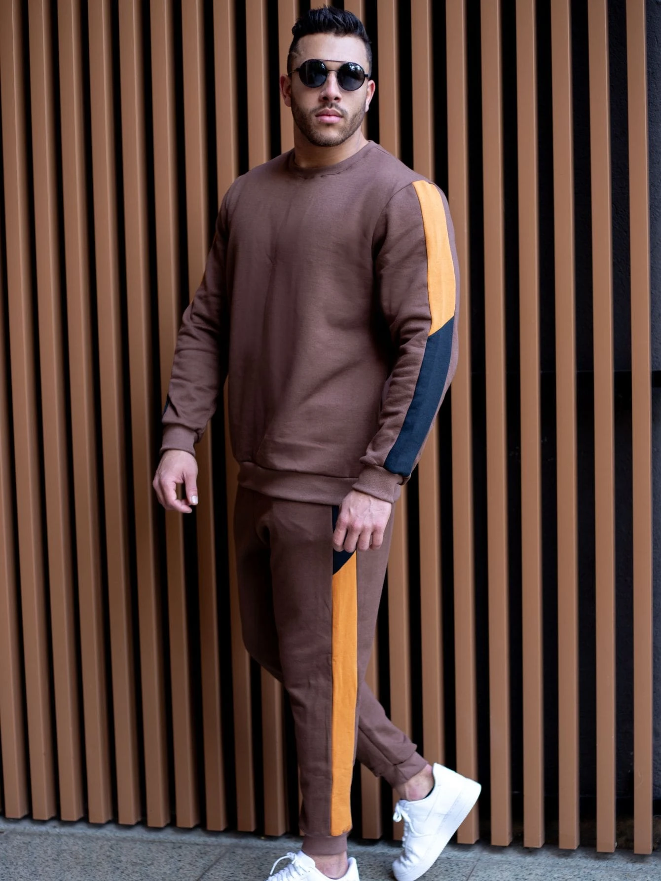 Men Two-piece Outfits - Rỉ Nâu - Xem 1