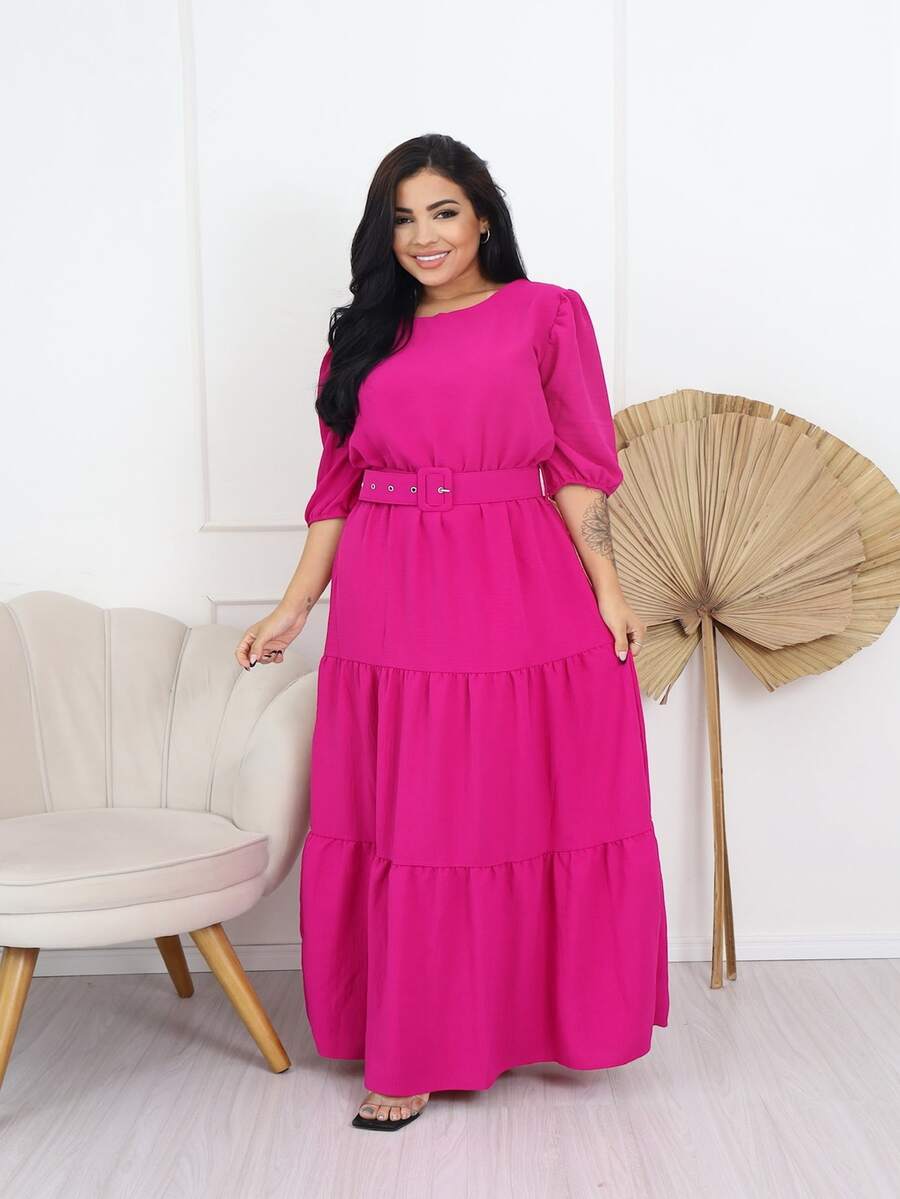 Women Dresses - Red Violet - View 1