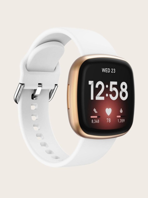 矽膠帶帶扣飾適用於Fitbit Versa3和三星智能手錶,運動腕帶