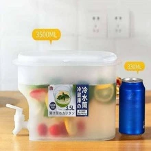 Plastic Water Dispenser With Tap Faucet, White - White - View 4