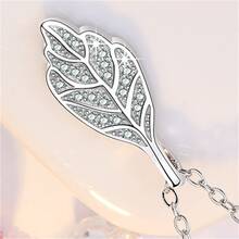 Kids Leaf Pendant Titanium Alloy Necklace For Summer - Silver - View 4