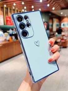 Valentines Heart Pattern Clear Phone Case,International Version, Not The Domestic Version - Baby Blue - View 3