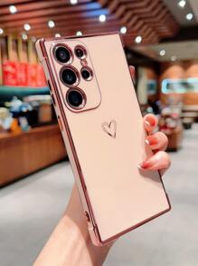 情人节淡粉色心形图案手机壳 - 淺粉色 - 查看 3