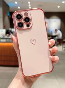 情人节淡粉色心形图案手机壳 - 淺粉色 - 查看 2