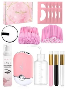 KIT DE PESTAÑAS SUPER COMPLETO EMPIESA TU NEGOCIO - Rosa - Ver 1