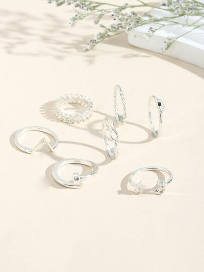 7入組/套極簡戒指