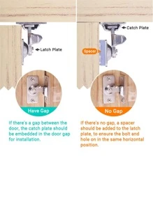 Loquet de porte en acier inoxydable 304 à angle droit de 90 degrés, verrou de porte coulissante, verrou de porte/portail, pour portes coulissantes/fenêtres/placards/granges/jardins/clôtures