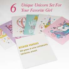 6pcs/set Unicorn Room Decorations For Girls' Bedroom, Kids Home Decor, Unicorn Bedroom Decor For Girls, Rainbow Unicorn Wall Decor, Theme Art Printed Canvas Poster For Teen Girls Room, Unframed, With Gold Foil And Fine Graphics, 8x10in - Pink - View 9