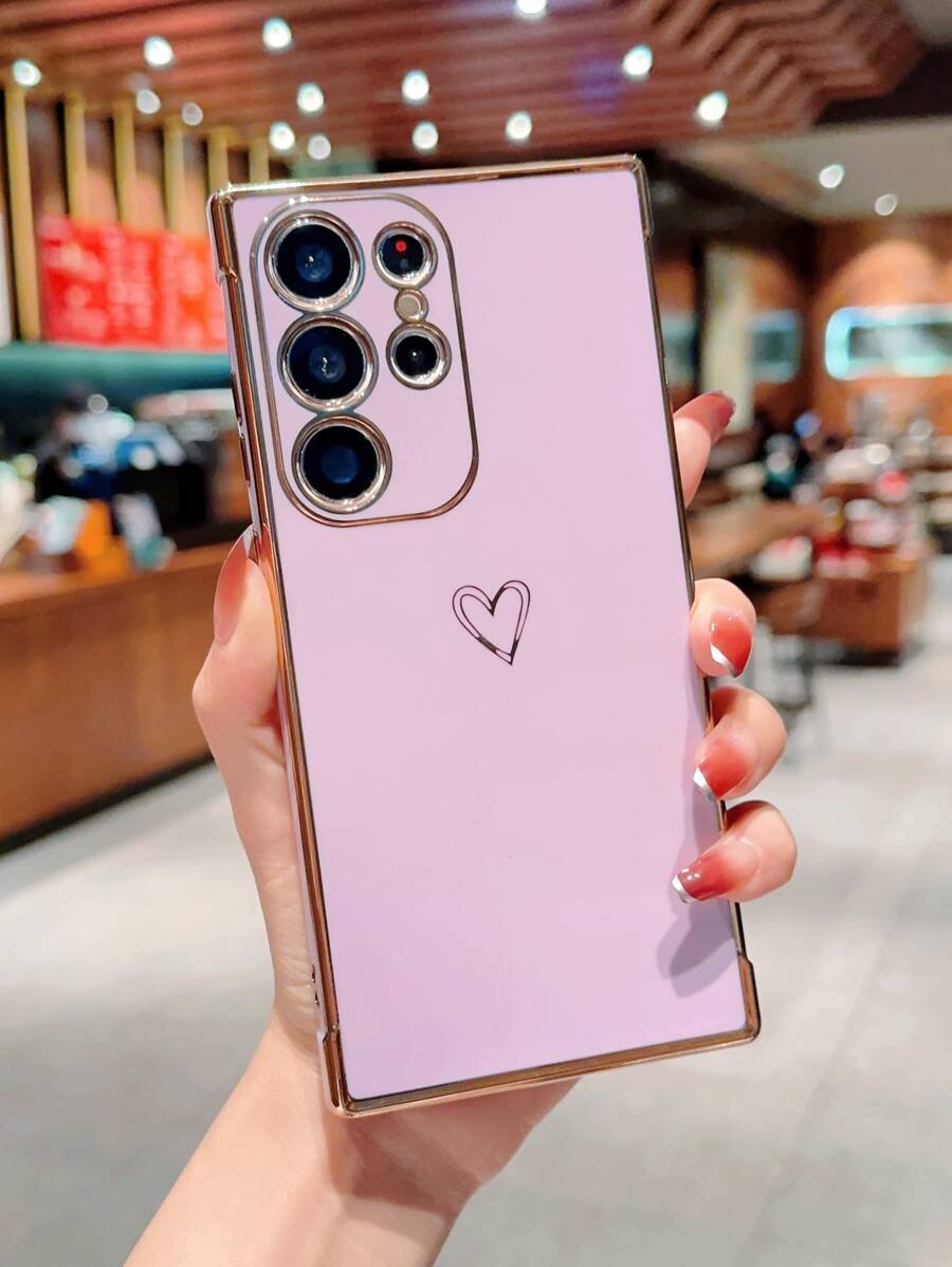 Valentines Heart Pattern Phone Case - Purple - View 1