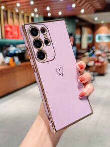 Valentines Heart Pattern Phone Case - Purple - View 3