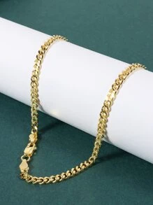 1pc Stylish Side View Car Pendant Flat Chain Necklace - Gold - View 2