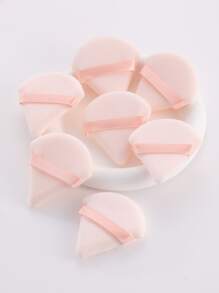 100入組三角形形狀乾粉撲帶短頭髮-超級柔軟材料適用於彩妝塗抹 - 杏色 - 查看 4