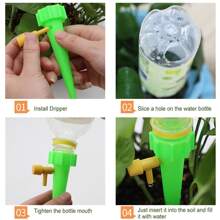 1PC/3pcs6pcs/10pcs Automatic Watering System - Keep Your Garden Plants & Flowers Healthy & Hydrated! - Green - View 5
