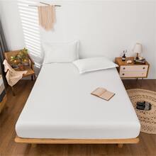 水洗床墊套,床墊保護裝置,彈性床罩,防塵,防滑 - 純白 - 查看 2