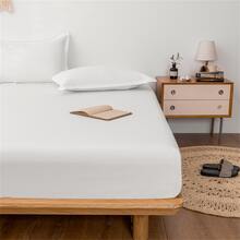 水洗床墊套,床墊保護裝置,彈性床罩,防塵,防滑 - 純白 - 查看 5